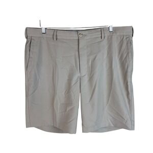 Peter Millar Mens Salem Performance Golf Shorts 38 Beige Stretch Wicking *read‎